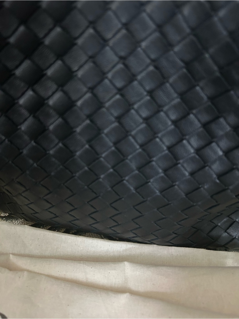 Quince Black Woven Leather Tote with Braided Shoulder Straps - Picture 7 of 16